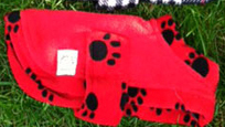 Red with Paw Print - Pet Robe